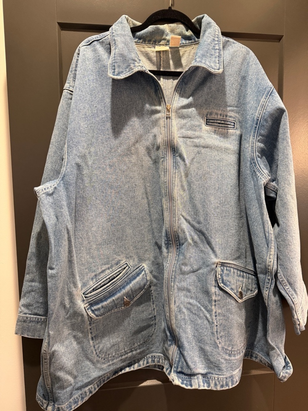 Vintage Cherokee Light Blue Denim Jean Full Zip Up Jacket